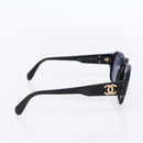 CHANEL Sunglasses plastic Black CC Auth 147805-4