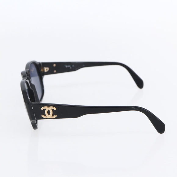 CHANEL Sunglasses plastic Black CC Auth 147805