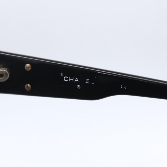 CHANEL Sunglasses plastic Black CC Auth 147805
