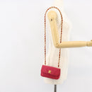 CHANEL Matelasse Chain Shoulder Bag Suede Pink Gold CC Auth 147807-22