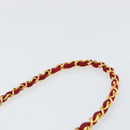 CHANEL Matelasse Chain Shoulder Bag Suede Pink Gold CC Auth 147807-14