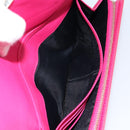 Christian Dior Canage Long Wallet Enamel Pink Gold Auth 147811-21