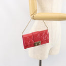 Christian Dior Canage Long Wallet Enamel Pink Gold Auth 147811-26