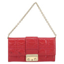 Christian Dior Canage Long Wallet Enamel Pink Gold Auth 147811-13