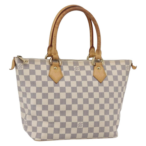 LOUIS VUITTON Damier Azur Saleya PM Tote Bag N51186 LV Auth 147835