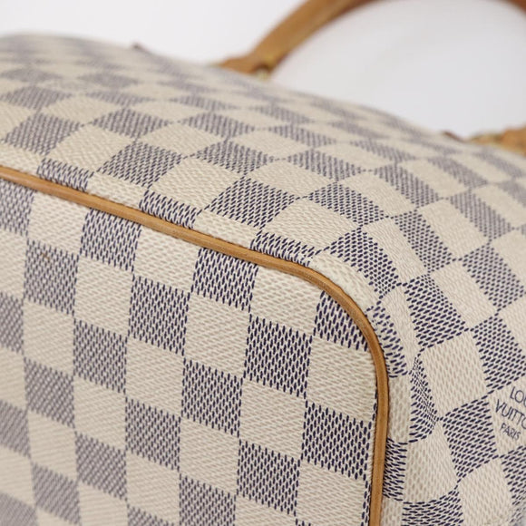 LOUIS VUITTON Damier Azur Saleya PM Tote Bag N51186 LV Auth 147835