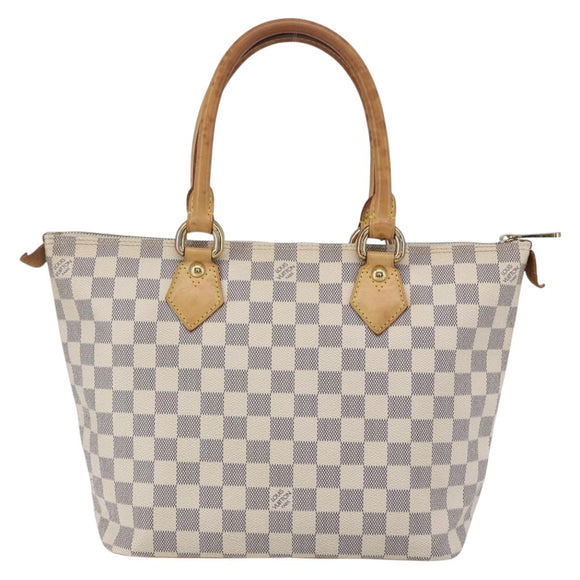 LOUIS VUITTON Damier Azur Saleya PM Tote Bag N51186 LV Auth 147835