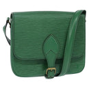 LOUIS VUITTON Epi Cartouchiere MM Shoulder Bag Green M52244 LV Auth 147850-1