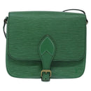 LOUIS VUITTON Epi Cartouchiere MM Shoulder Bag Green M52244 LV Auth 147850-13