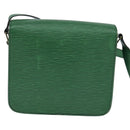 LOUIS VUITTON Epi Cartouchiere MM Shoulder Bag Green M52244 LV Auth 147850-2