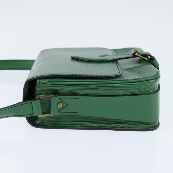 LOUIS VUITTON Epi Cartouchiere MM Shoulder Bag Green M52244 LV Auth 147850