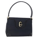 GUCCI GG Canvas Shoulder Bag Black Gold Auth 147856-1