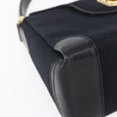 GUCCI GG Canvas Shoulder Bag Black Gold Auth 147856-11