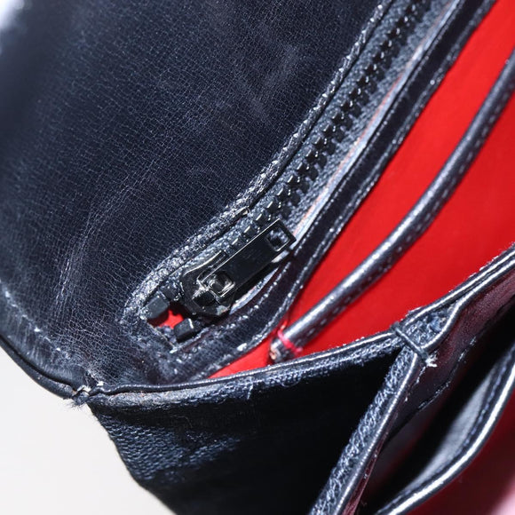 GUCCI GG Canvas Shoulder Bag Black Gold Auth 147856