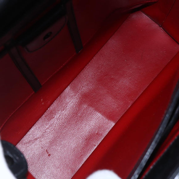 GUCCI GG Canvas Shoulder Bag Black Gold Auth 147856