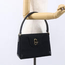 GUCCI GG Canvas Shoulder Bag Black Gold Auth 147856-26