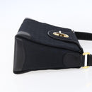 GUCCI GG Canvas Shoulder Bag Black Gold Auth 147856-5