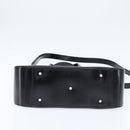 GUCCI Hand Bag Enamel 2way Black Silver 000 2058 0504 5 Auth 147858-5