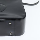 GUCCI Hand Bag Enamel 2way Black Silver 000 2058 0504 5 Auth 147858-16