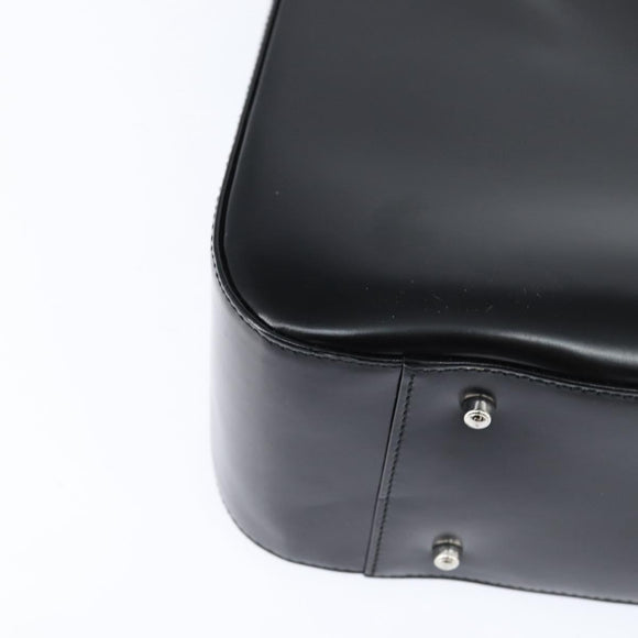 GUCCI Hand Bag Enamel 2way Black Silver 000 2058 0504 5 Auth 147858