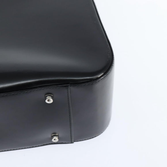 GUCCI Hand Bag Enamel 2way Black Silver 000 2058 0504 5 Auth 147858