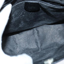 GUCCI Hand Bag Enamel 2way Black Silver 000 2058 0504 5 Auth 147858-10