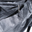 GUCCI Hand Bag Enamel 2way Black Silver 000 2058 0504 5 Auth 147858-20