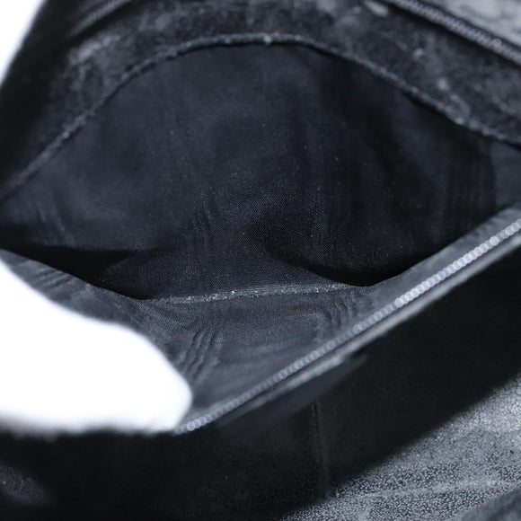 GUCCI Hand Bag Enamel 2way Black Silver 000 2058 0504 5 Auth 147858