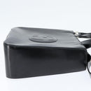 GUCCI Hand Bag Enamel 2way Black Silver 000 2058 0504 5 Auth 147858-4
