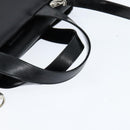 GUCCI Hand Bag Enamel 2way Black Silver 000 2058 0504 5 Auth 147858-7