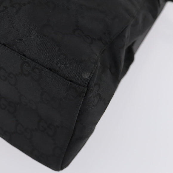 GUCCI GG Canvas Shoulder Bag Black Auth 147859