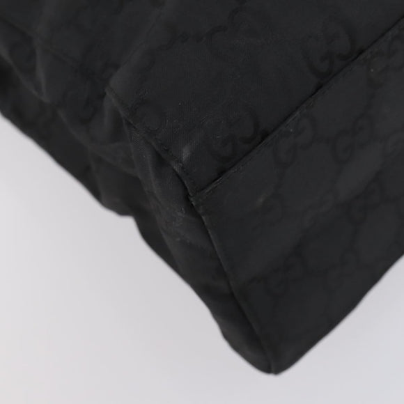 GUCCI GG Canvas Shoulder Bag Black Auth 147859