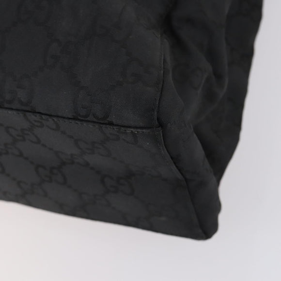 GUCCI GG Canvas Shoulder Bag Black Auth 147859