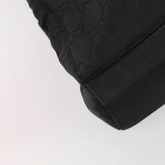 GUCCI GG Canvas Shoulder Bag Black Auth 147859