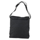 GUCCI GG Canvas Shoulder Bag Black Auth 147859-13
