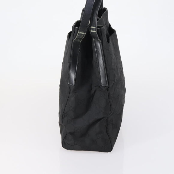 GUCCI GG Canvas Shoulder Bag Black Auth 147859