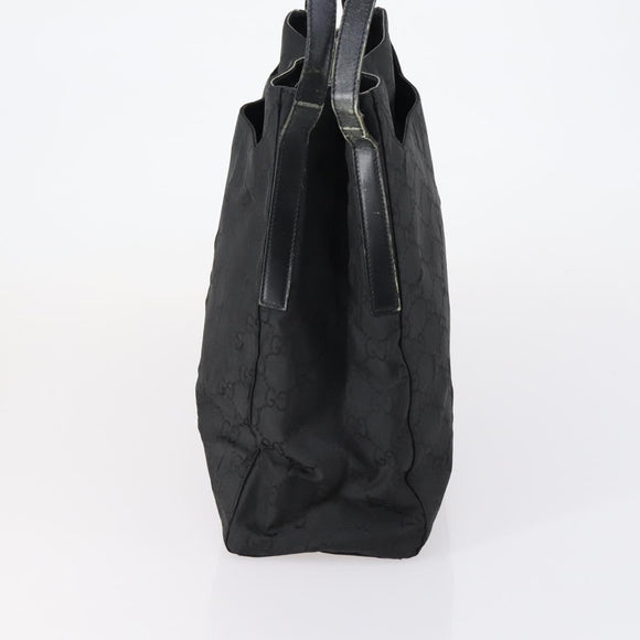 GUCCI GG Canvas Shoulder Bag Black Auth 147859