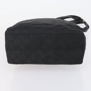 GUCCI GG Canvas Shoulder Bag Black Auth 147859-5