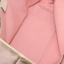 GUCCI GG Canvas Sherry Line Tote Bag Gold Pink khaki 137396 Auth 147863-10