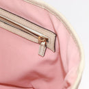 GUCCI GG Canvas Sherry Line Tote Bag Gold Pink khaki 137396 Auth 147863-21