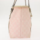 GUCCI GG Canvas Sherry Line Tote Bag Gold Pink khaki 137396 Auth 147863-4
