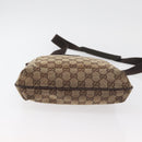 GUCCI GG Canvas Shoulder Bag Beige Silver 122793 Auth 147865-15