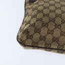 GUCCI GG Canvas Shoulder Bag Beige Silver 122793 Auth 147865-16