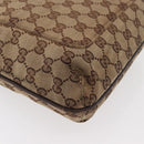 GUCCI GG Canvas Shoulder Bag Beige Silver 122793 Auth 147865-16