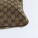 GUCCI GG Canvas Shoulder Bag Beige Silver 122793 Auth 147865-10