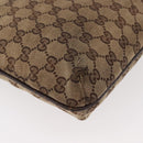 GUCCI GG Canvas Shoulder Bag Beige Silver 122793 Auth 147865-17