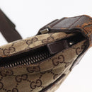 GUCCI GG Canvas Shoulder Bag Beige Silver 122793 Auth 147865-19