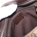GUCCI GG Canvas Shoulder Bag Beige Silver 122793 Auth 147865-20