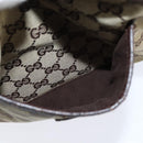 GUCCI GG Canvas Shoulder Bag Beige Silver 122793 Auth 147865-22