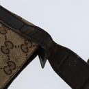 GUCCI GG Canvas Shoulder Bag Beige Silver 122793 Auth 147865-7